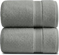 Luxury Bamboo Rayon Oversized Bath Towel Set | 2-Pack | Ultra Soft | Carbon | 35% Bamboo Rayon - 65% Zero Twist Cotton | Absorbent Quick-Dry Towels for Bathroom | Ultra Soft | OEKO-TEX Standard 100