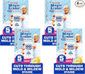 Mr. Clean Magic Eraser Sponge, Bathroom Cleaner, Shower Cleaner, Tub Cleaner, Soap Scum Remover, Bathroom Cleaning Supplies, Dawn Cleaning Power with Lemon Scent, 2 in 1 Bath, 5ct (Pack of 4)