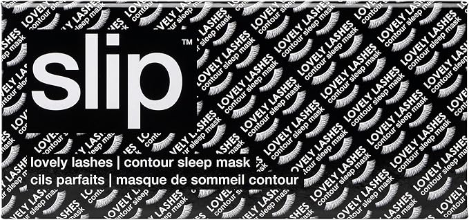slip Contour Sleep Mask | 100% Pure Mulberry Silk, Ultra Soft | Contoured Design, Prevents Eye Pressure | Adjustable Strap, Ideal for Travel - Black