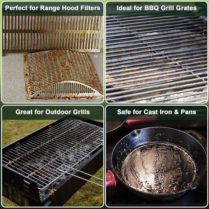 BBQ Electric Grill Brush for Outdoor Grill with 2 Stainless Steel Heads, 1100 RPM Electric Grill Cleaner Brush with Dual Safety Lock, Splash-Proof Grill Cleaning Brushes Scrubber, Rechargeable