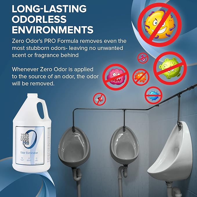 Zero Odor Pro Commercial Strength Odor Eliminator, Room Deodorizer and Air Freshener, Refill, 128 oz