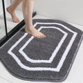 COSY HOMEER Extra Thick Bath Linen Sets Rugs - Anti-Slip Bath Mats Soft Plush 100% Strong Polyester Living Room Bathroom Water Absorbent(Grey,17x27 - Inches)