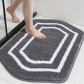 COSY HOMEER Extra Thick Bath Rugs - Anti-Slip Bath Linen Sets Mats Soft Plush 100% Strong Mirco Polyester Mat Living Room Bathroom Floor Water Absorbent(Grey,24x36 - Inches)