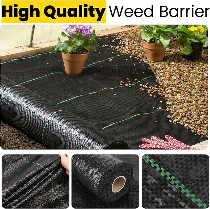 3ft x 250ft Weed Barrier Landscape Fabric Heavy Duty Premium Weed Control Fabric Durable & Eco-Friendly Weed Block Gardening Mat Landscaping Fabric