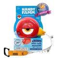 Handy Famm Kids Tape Measure – 8ft Red Bird Retractable Measuring Tape with Level & Protractor, STEM Montessori Tool, Toddler Safe, Gift for Boys & Girls Ages 3+