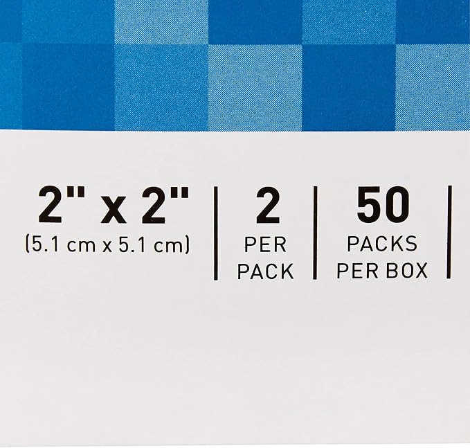 McKesson Non-Woven Sponges, Sterile, 4-Ply, Polyester/Rayon, 2 in x 2 in, 2 per Pack, 1500 Packs, 3000 Total
