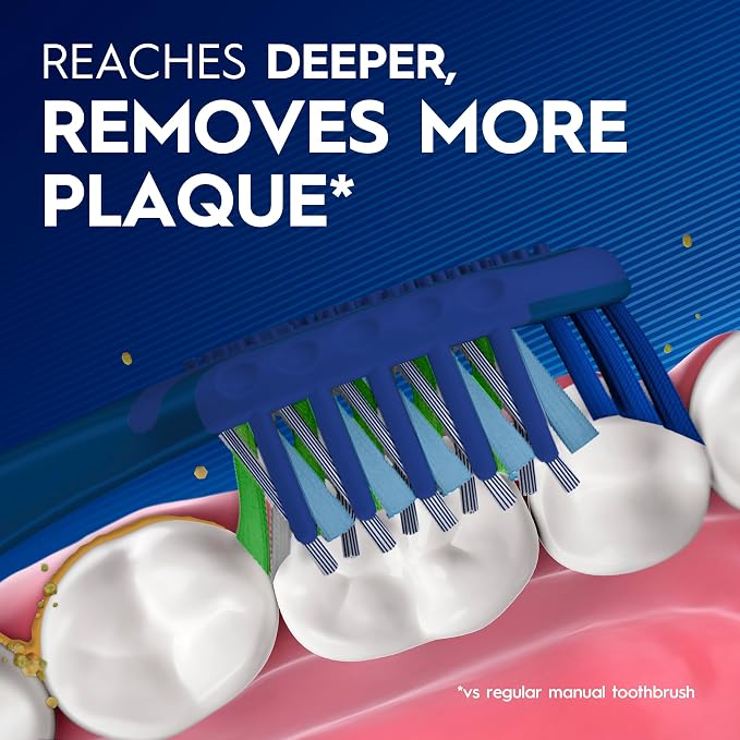 Oral-B Pro Clean Cross Action Toothbrushes, Deep Plaque Removal, 6 Count (Pack of 2)