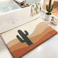 LUMI Bathroom Rugs Cute Cactus Design, Soft Absorbent Microfiber Bath Mat Non-Slip, Machine Washable Quick Dry Luxury Rug Desert Fun Plant for Floor, Bathtub, Home Decor, 24"x36"