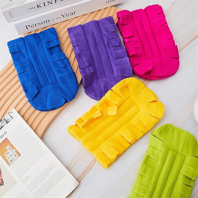Reusable Chenille Microfiber Dust Duster, Bendable Microfiber Duster with Removable Washable Cloth Covers, 360°Electrostatic Duster Refills for Efficient Home Cleaning (5PCS)