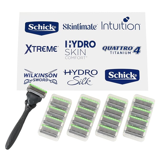 Schick Hydro Sensitive 5-Blade Razors for Men, 1 Handle & 17 Refills