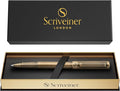 Scriveiner Bronze Rollerball Pen - Stunning Luxury Pen, Schmidt Ink Refill, Best Roller Ball Gift Set for Men & Women, Professional, Executive Office, Nice Pens