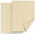 Pearl Linens Pack of 2 100% Cotton Bath Mat 18x25 inches, Soft & Absorbent Quick Dry Bathroom Mat Set, Not Bathroom Rugs, After Shower Mat, Bath Tub Mat, 781 GSM, Machine Washable, Beige