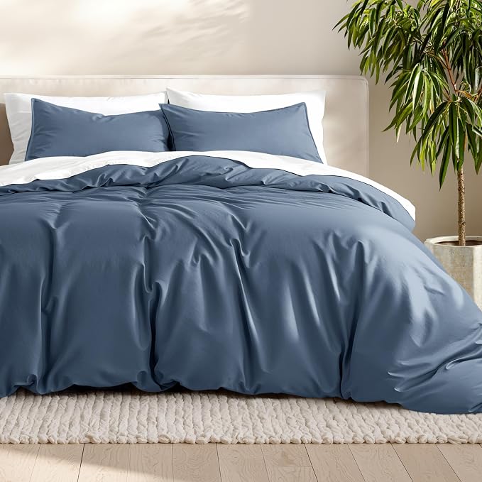 Bare Home Bedding Duvet Cover Queen Size - Premium 1800 Super Soft Collection - Lightweight, Cooling - Soft Breathable Bedding Duvet Cover (Queen, Bering Sea)