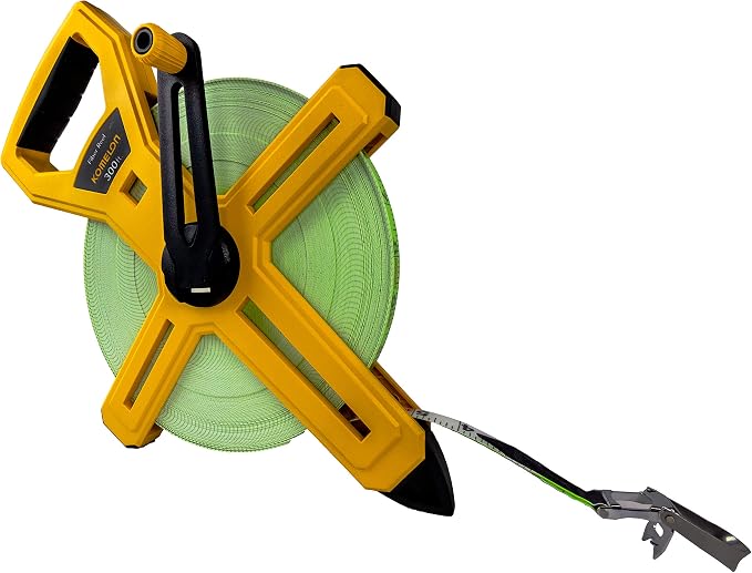 Komelon 6633 Open Reel Fiberglass Tape Measure, 300-Feet, Yellow