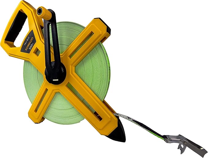 Komelon 6633 Open Reel Fiberglass Tape Measure, 300-Feet, Yellow