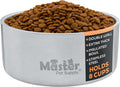 Master Pet Supply Stainless Steel Dog Bowls - 64 oz, Heavy Duty - Stainless Steel, Double Wall Extra-Thick Insulated, Non-Slip Pet Water Bowl for Dogs, Cats & Pets, Anti Rust Metal, Dish Washer Safe