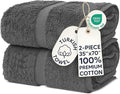 Chakir Turkish Linens, 100% Cotton Premium Quality Turkish Bath Sheets (35''x70'' Large Bath Sheet Towels - Dark Gray)