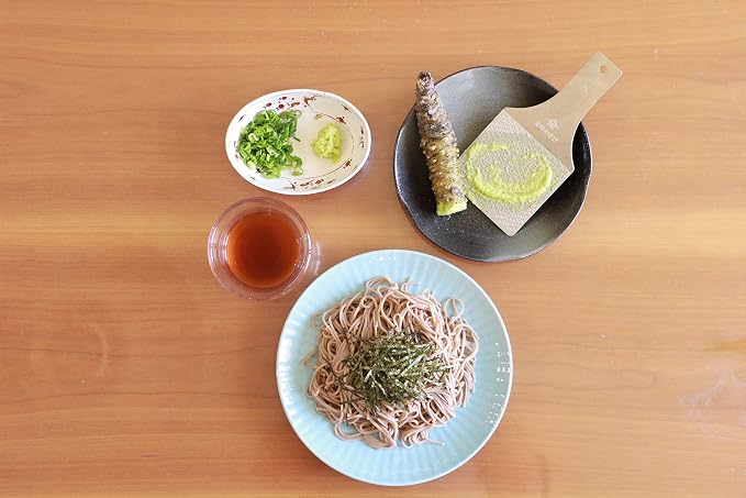 Sustainable Stainless Steel Wasabi Grater - Hagane Zame REGULAR - Grate Wasabi, Garlic, Ginger, Apples, Fruits, Vegetables, Creamy Texture/Kinjirushi Wasabi (Reguar, 6.8 inch x 3.3 inch)