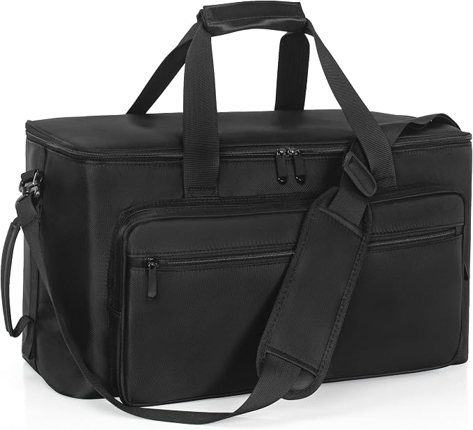 AKOZLIN Large Travel Gig Band Cable File Bag With Detachable Dividers,DJ Cord Organizer Case for Laptop,DJ Gear,Sound Instrument and Musician Accessories