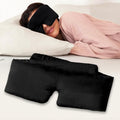 Baloo Silk Weighted Sleep Mask (Black) | Sound-Muffling Blindfold for Deep Sleep | Eye Mask with Amethyst Crystal | Relaxation & Tranquillity Mask