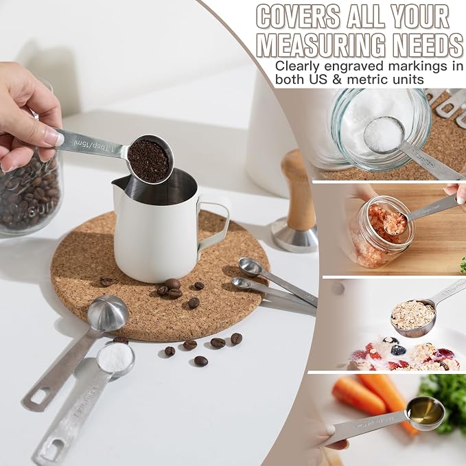 7QT 23PCS Mixing Bowls with Airtight Lid Set, Stainless Steel Nesting Bowls with 3 Graters, Non-Slip Base, Large Prep Bowls 7, 3.5, 2.5, 2, 1.4, 1QT & 14 Measuring Spoons Great for Baking, Serving