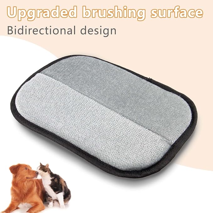 2.0 Upgraded Pet Hair Removal Glove for Dogs and Cats (4) | Dual-Sided Design, Mesh & Lint Surface, Reusable Glove, Dogs & Cats, Hand Strap Fit