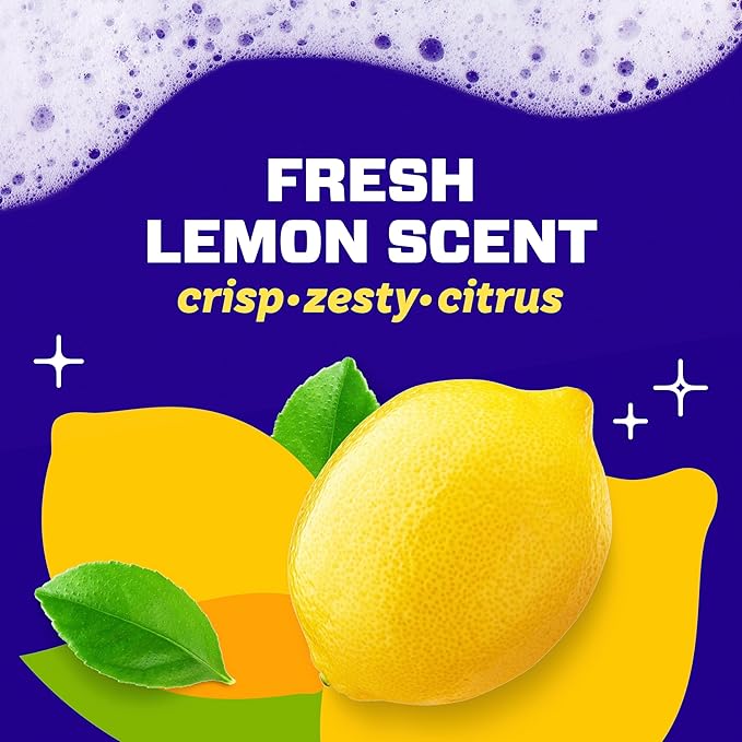 Mr. Clean Magic Eraser Sponge, Bathroom, Shower, Tub Cleaner, Soap Scum Remover, Bathroom Cleaning Supplies, Dawn Cleaning Power with Lemon Scent, Shower & Tub, 8 Count (Pack of 4)