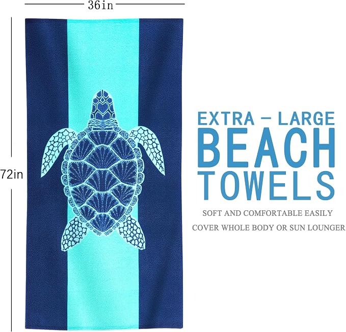 6 Packs Oversized Terry Beach Towel Set 36 x 72 Thin Extra Large Big Soft Bulk Towels Blanket Clearance XL Travel Adult Pool Camping Swim Essentials Cruise Accessories Must Haves Vacation Necessities