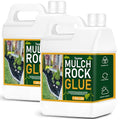 Teexpert Mulch and Rock Glue for Landscaping, 2 Gallon Concentrate Landscape Glue for Rubber Mulch, Wood Chips, Pea Gravel & Small Rocks, Strong Hold, Dries Clear, Covers up to 400 sq ft