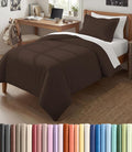 Duvet Cover Twin/Twin XL Size Set - Extra Soft Twin/Twin XL Duvet Cover 68" x 90" with 1 Pillow Sham for Women, Men, Kids & Teens - Comfy, Easy-Care & Fade Free with Zipper Closures and Ties (Brown)
