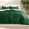 Bare Home Bedding Duvet Cover Full Size - Premium 1800 Super Soft Collection - Lightweight, Cooling - Soft Breathable Bedding Duvet Cover (Full, Forest Green)