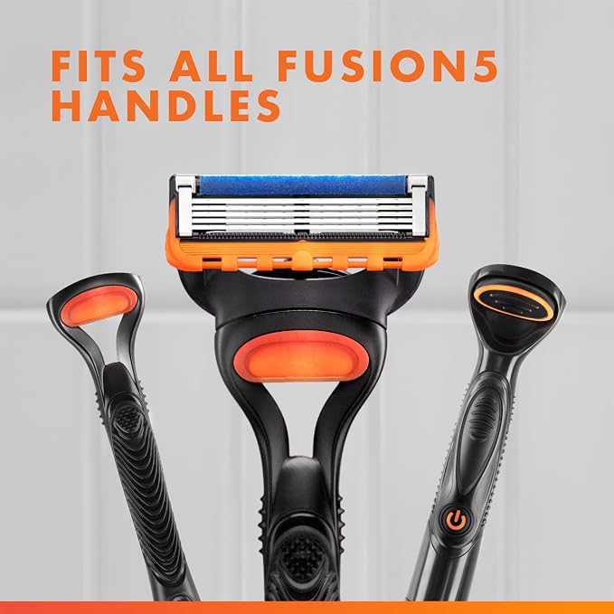 Gillette Fusion5 5-Blade Mens Razor Blade Refills, 12 Count, with Precision Trimmer