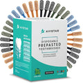 Avistar 80 Prepasted Disposable Toothbrushes Individually Wrapped - Single Use Pre Pasted Disposable Toothbrushes with Toothpaste Built in - Waterless Toothbrush for Travel, Guests, Hotel, & Camping