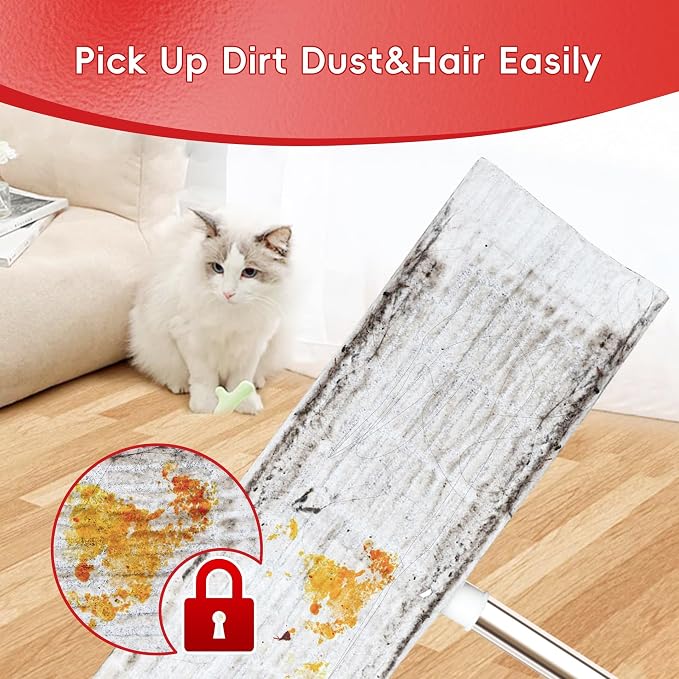 Upgraded Thickened XL Dry Sweeping Cloths - Disposable Mop Refills Compatible with Sweeper | Pet-Friendly for Hardwood Floor Dust & Floor Cleaning(60Count)