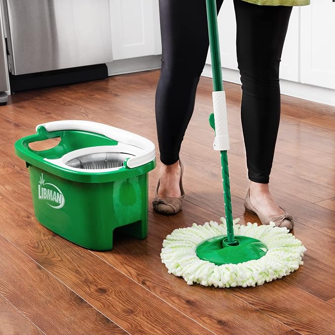 Libman Tornado Spin Mop System Plus 1 Refill Head and Libman Scrub Brush Kit