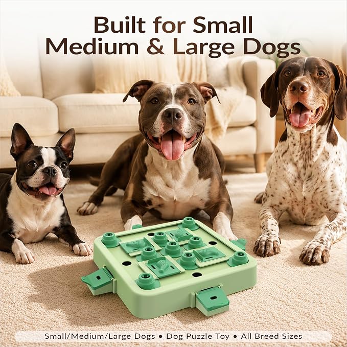 KADTC Dog Chess Puzzle Toy, Large Size, 3 Levels of Step-by-Step Challenge, Beginner to Advanced Slow Feeder & Mental Stimulation for Smart Dogs Enrichment Toys