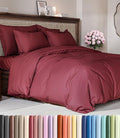 Duvet Cover Cal King Size Set - Extra Soft Cal King Duvet Cover 104" x 98" with 2 Pillow Shams for Women, Men, Kids & Teens - Hotel Luxury with Zipper Closures & Ties - Comfy & Breathable (Burgundy)
