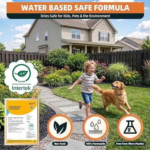 Mulch & Rock Glue with Battery Powered Sprayer, 1 Gallons Ready-to-Use Landscape Glue for Gravel, Mulch & Small Stones, No Dilution Formula, Weather-Resistant Pea Gravel Stabilizer