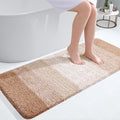 OLANLY Bathroom Runner Rugs Mat 47x20, Extra Soft Absorbent Microfiber Bath Rugs, Rubber Backing, Quick Dry, Washable Long Bath Mats for Bathroom Floor, Tub and Shower, Home Decor Accessories, Beige