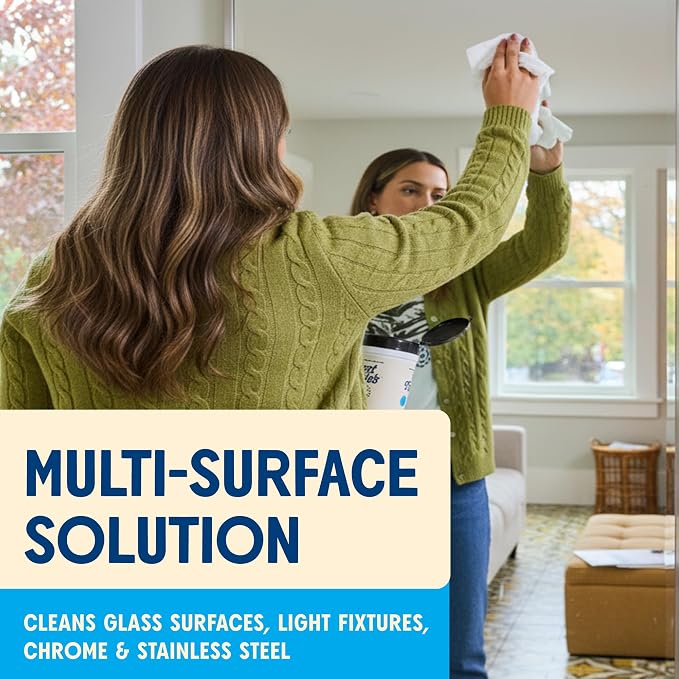 Aunt Fannie's Glass & Window Cleaning Bundle, Vinegar Spray and Wipes, Natural Streak-Free Spray, Pack of 3