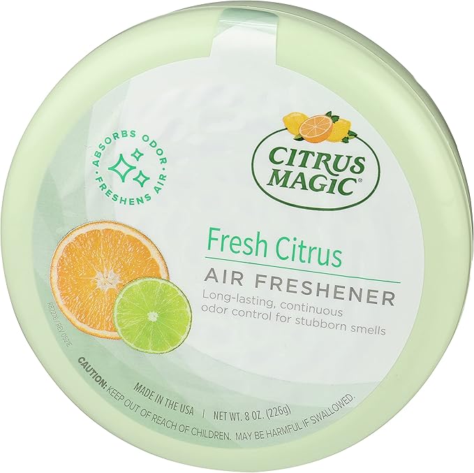 Citrus Magic Odor Absorbing Solid Air Freshener, Fresh Citrus, 8-Ounce, (Pack of 3)