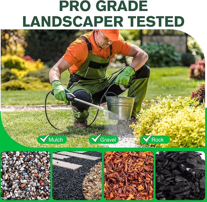 Teexpert Mulch Binder for Landscaping - 256OZ Rock Glue, Pea Gravel Binder Concentrate, Heavy Duty Outdoor Stone Adhesive for Slope Between Paver Flower Bed, Fast Dry Mulch Anchor Safe for Plants Pets