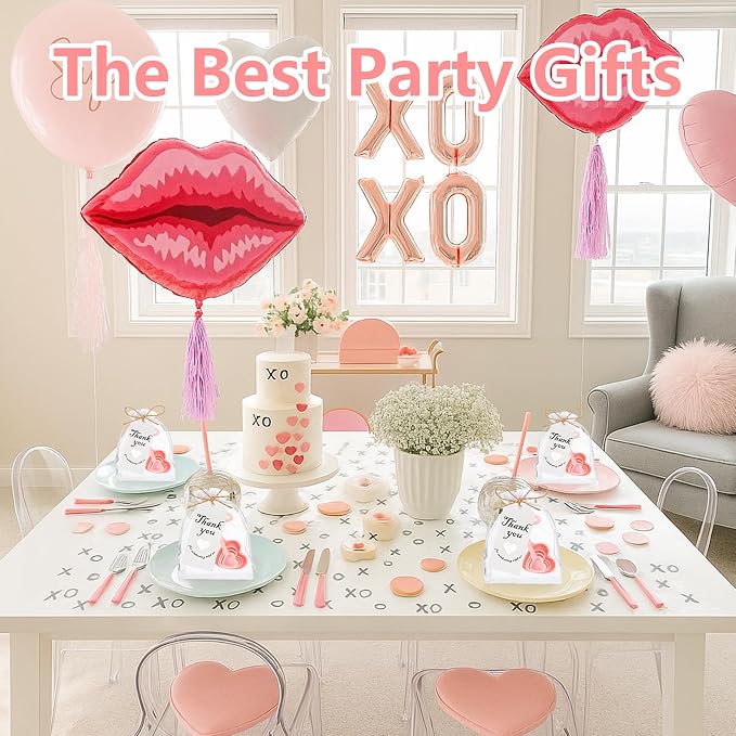 50 Set Heart Measuring Spoons: Wedding Bridal Shower Bulk Favors | Plastic heart measuring spoons with bags and cards. Practical souvenirs for wedding guests and bridal shower favors
