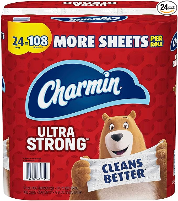 Charmin Ultra Strong Toilet Paper 24 Mega Plus Roll