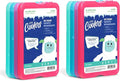 Cool Coolers by Fit & Fresh 4 Pack XL Slim Ice Packs, Quick Freeze Space Saving Reusable Ice Packs for Lunch Boxes or Coolers
