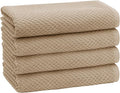 COTTON CRAFT Euro Spa Waffle Weave Bath Towels - Set of 4 Linen Towels | Pure 100% Ringspun Cotton Oversized Luxurious Towel Set - Soft Plush Super Absorbent Low Lint Quick Dry - 30 x 56 inches