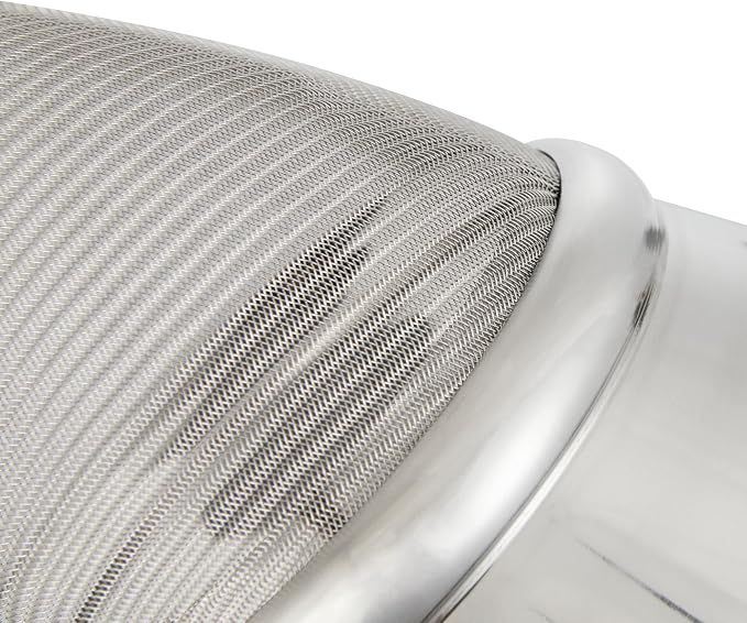 Restaurantware Chinois Strainer 1 Count 10.2" Stainless Steel Bouillon Cone with Extra Fine Mesh China Cap Strainer for Sauces, Stocks, Soups, Broths, Sifting, Sieving, Professional Kitchen Tools