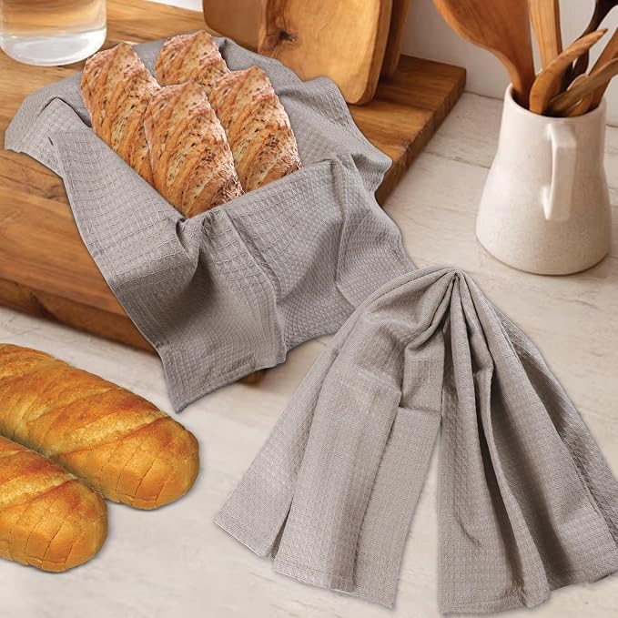 Urban Villa Kitchen Towels Cotton Dish Towels 20”x30” (Set of 6) Tan