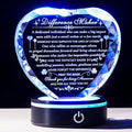 YWHL Difference Maker Plaque Gift with Colorful LED Base Thank You Appreciation Gifts for Coworker Boss Teachers Employee Mentor Leader Crystal Motivational Difference Maker Plaque Gifts for Women Men