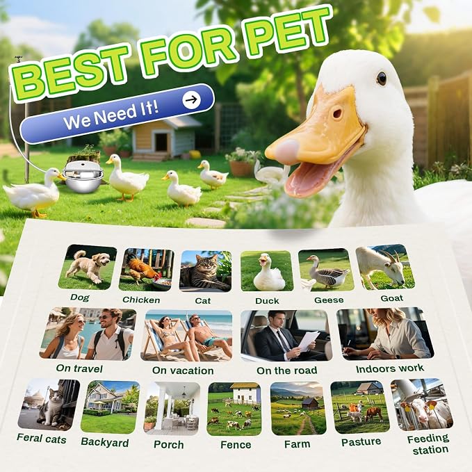 Ademon Automatic Animal Drinking Water Bowl with Float Valve, Extended Pipe & Drain Hole,3L Stainless Steel Waterer Feeder Farm Dog Dispenser Kit Self Filling for Livestock Horse Goat Water Trough